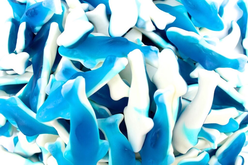 caramelle-gommose-a-forma-di-squali-e-delfini-azzurri