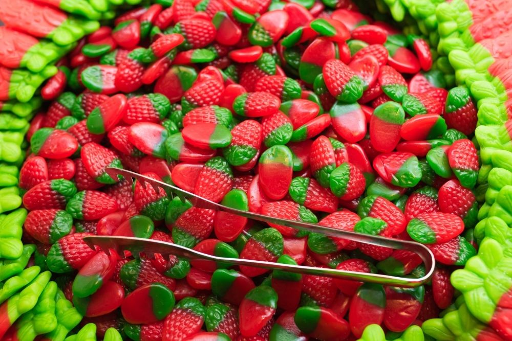 strawberry gummy candy caramelle gommose a forma di fragola shopping online all'ingrosso