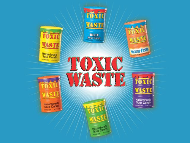Toxic Waste Hazardously Sour Candy Drums le caramelle più aspre per il tuo negozio