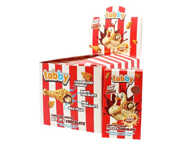 Tabby lo snack del momento che sembra pollo ma ha il sapore del cioccolato